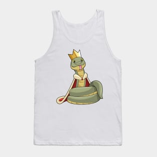 Snake as King with Crown Tank Top
